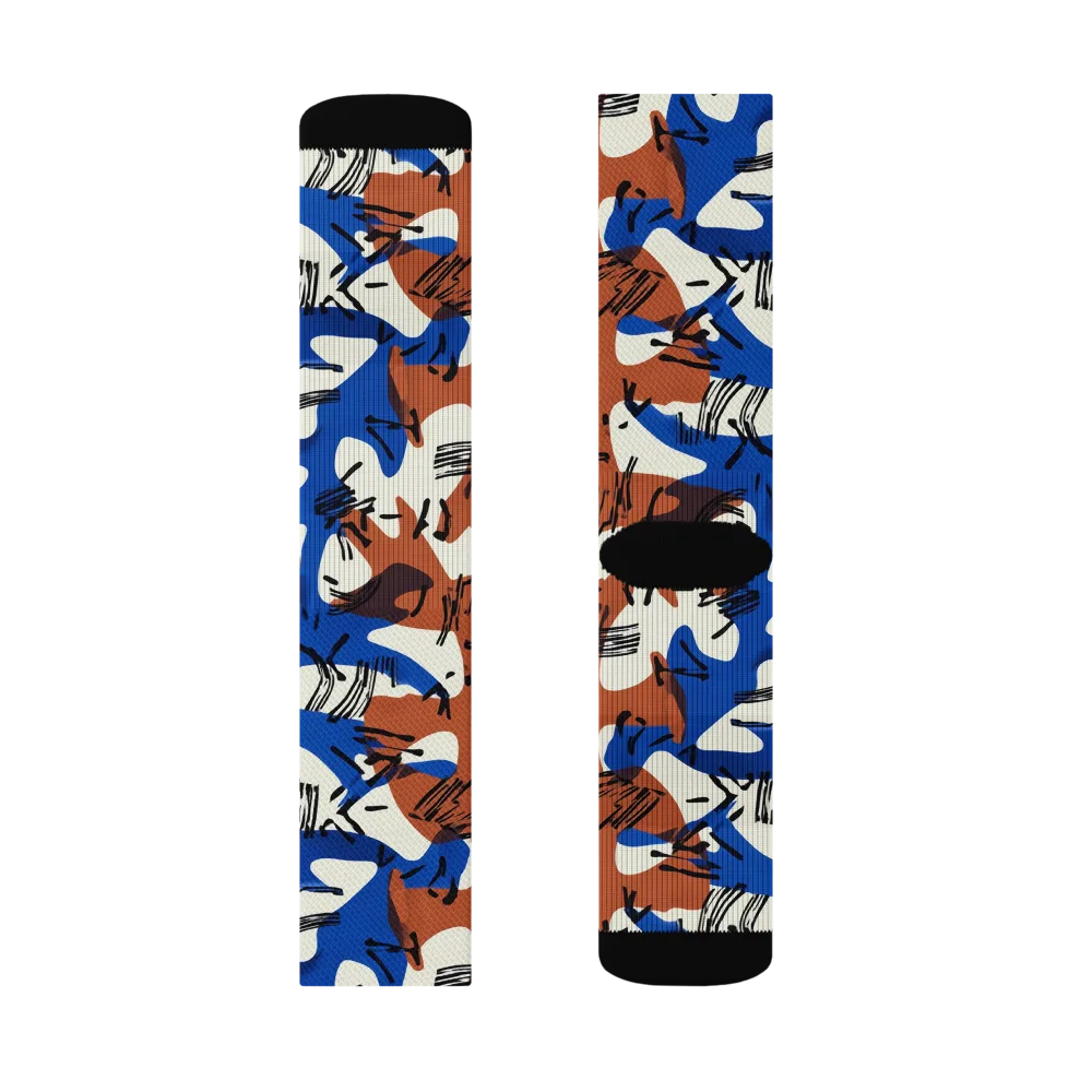 Cobalt Gesture on Socks — Right Sock