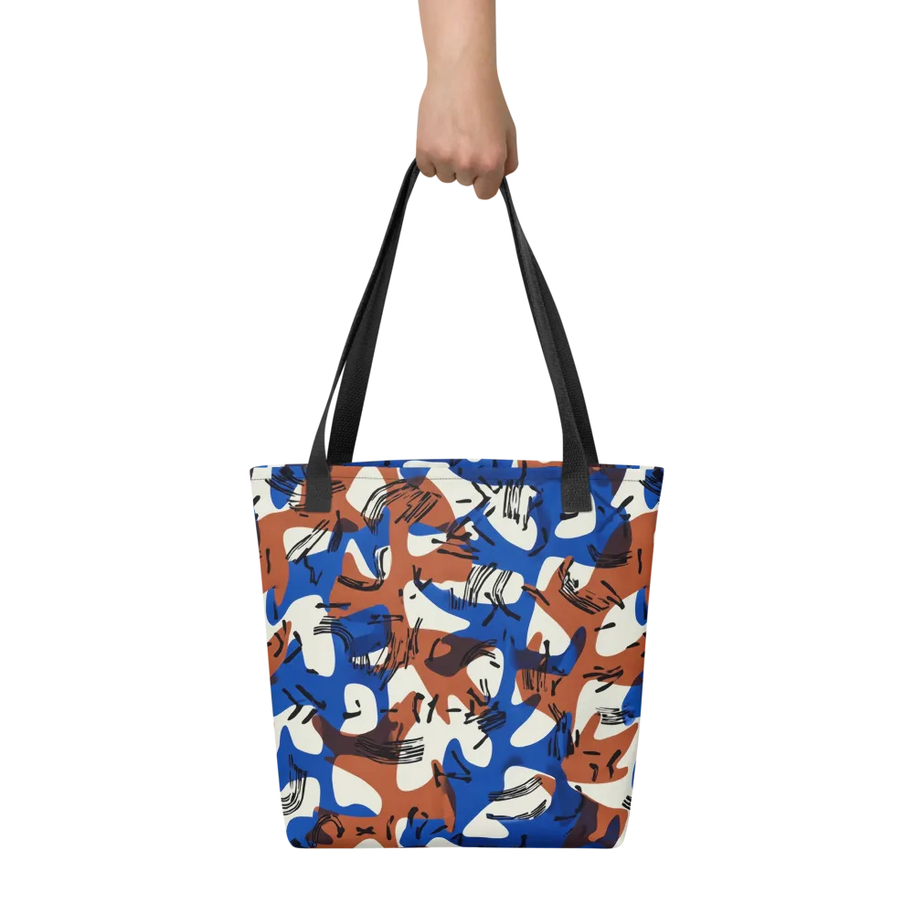 Cobalt Gesture on Tote Bag — Front