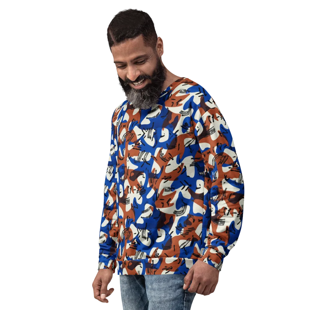 Cobalt Gesture on Sweatshirt — Left Front