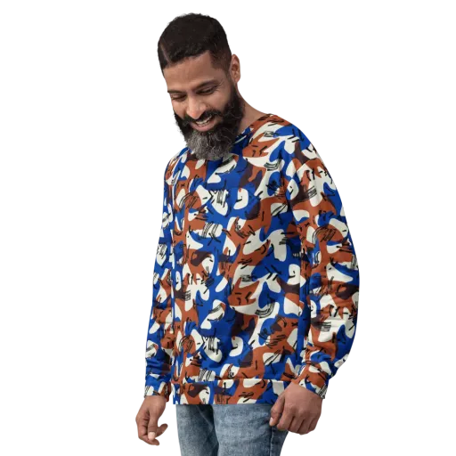 Cobalt Gesture on a Sweatshirt