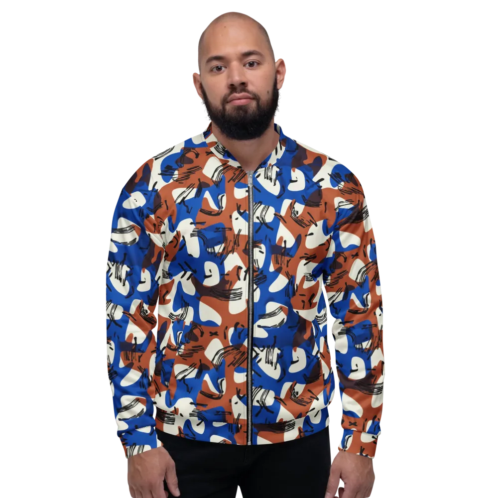 Cobalt Gesture on Bomber Jacket — Front