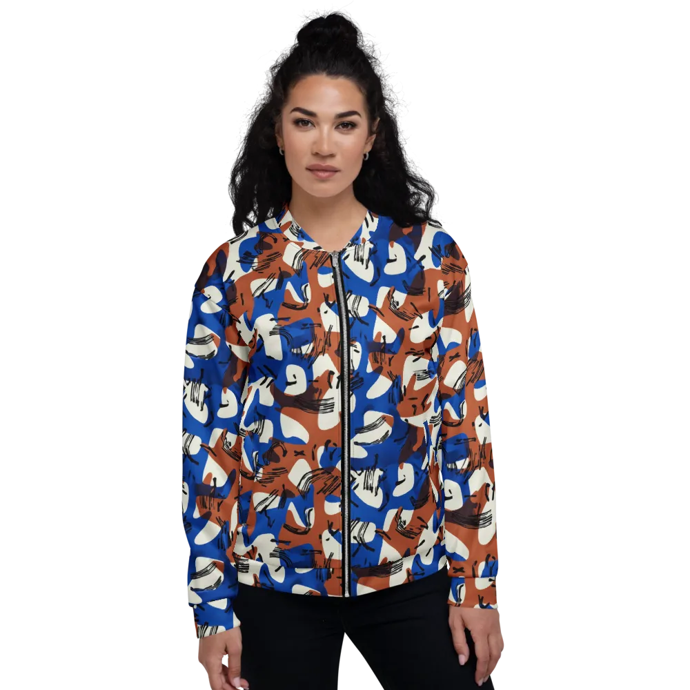 Cobalt Gesture on Bomber Jacket — Front