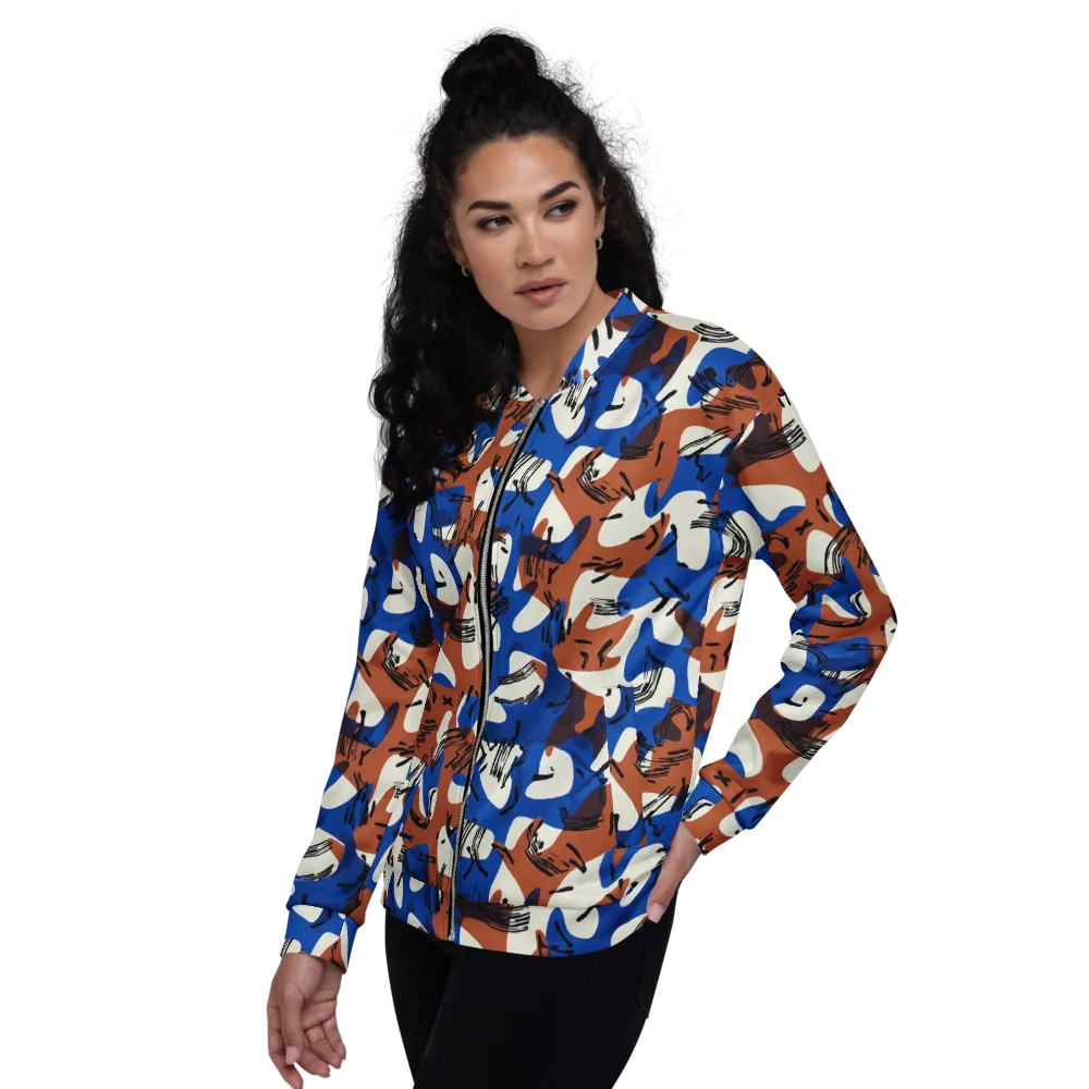 Cobalt Gesture on Bomber Jacket — Left