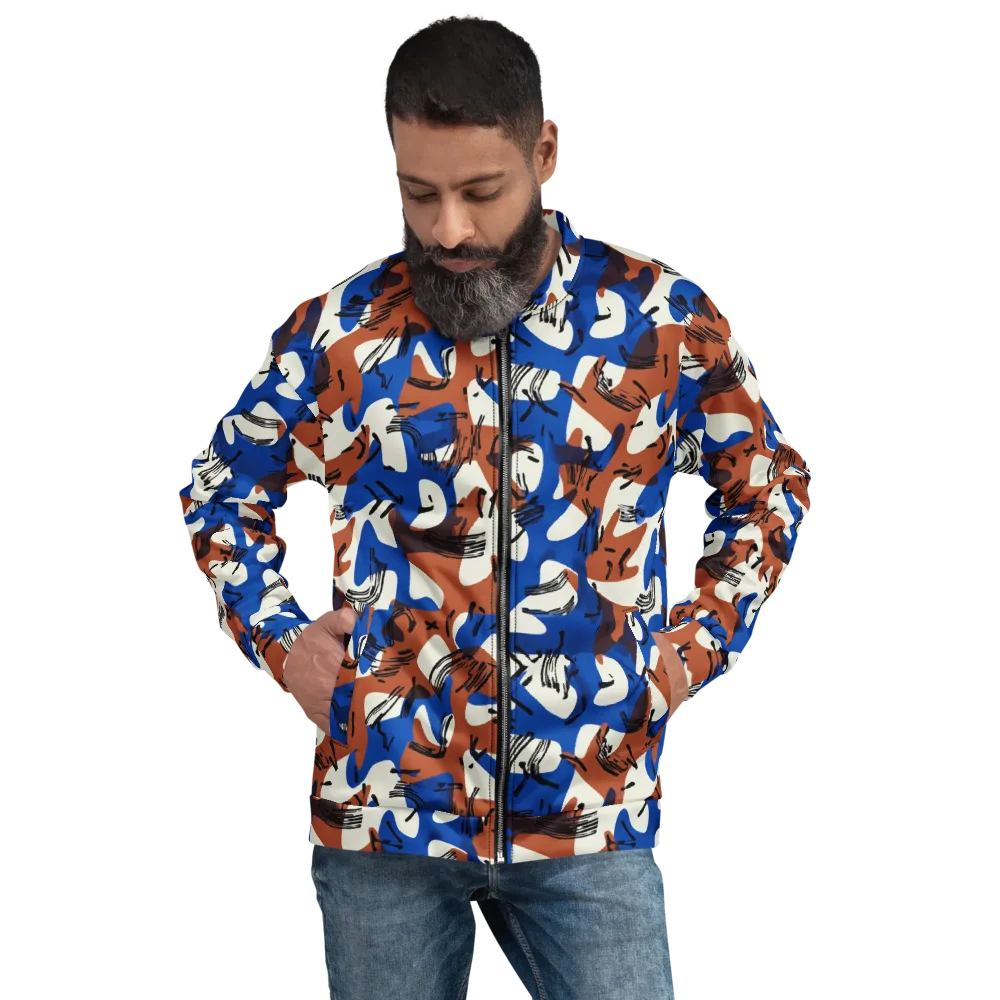 Cobalt Gesture on Bomber Jacket — Front
