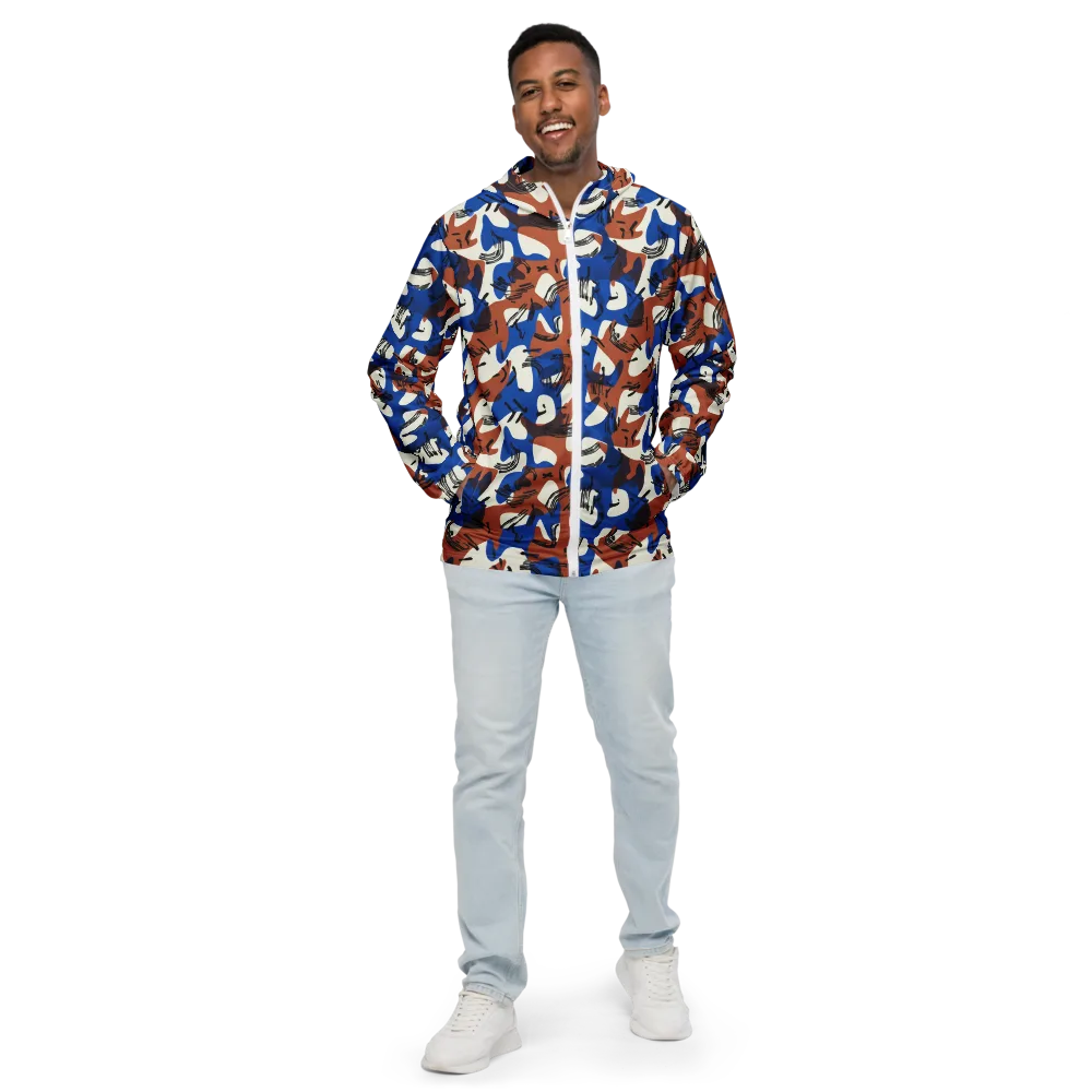 Cobalt Gesture on Men's Windbreaker — Front