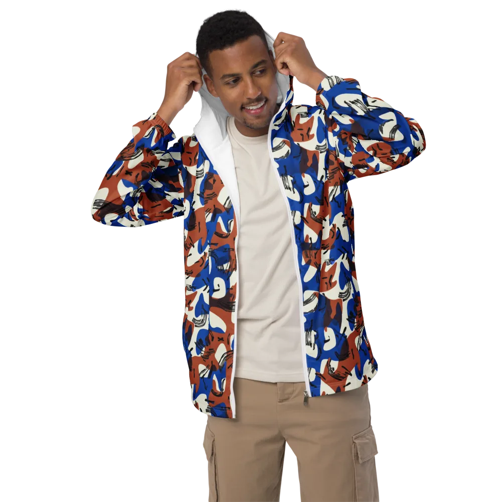 Cobalt Gesture on Men's Windbreaker — Front