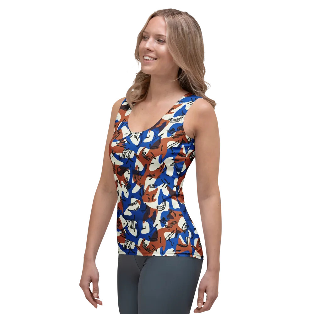 Cobalt Gesture on Women's Tank Top — Left Front