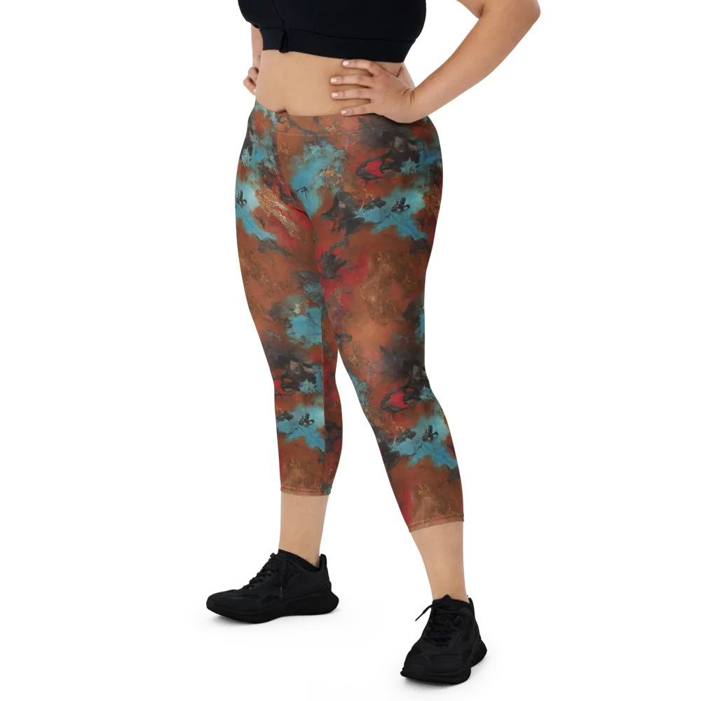 Ashen Reef on Capri Leggings — Front