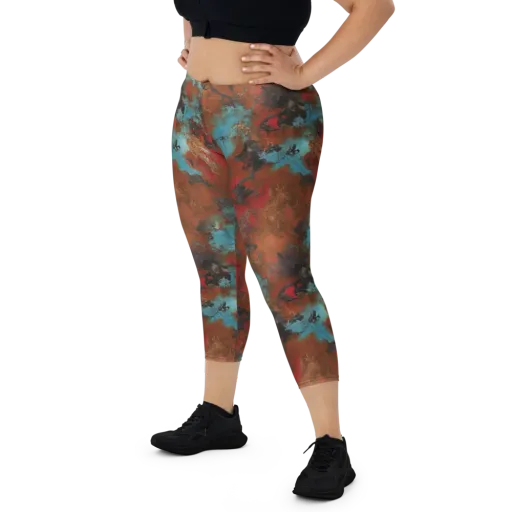 Ashen Reef on a Capri Leggings
