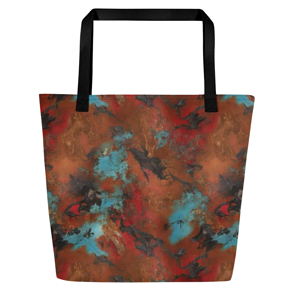 Ashen Reef on Large Tote Bag W/ Pocket — Front