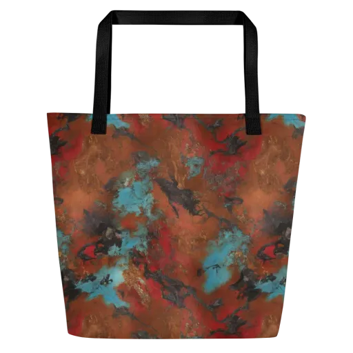Ashen Reef on a Large Tote Bag W/ Pocket