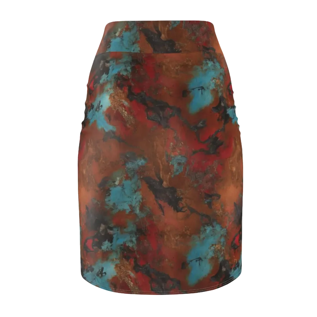 Ashen Reef on Pencil Skirt — Back