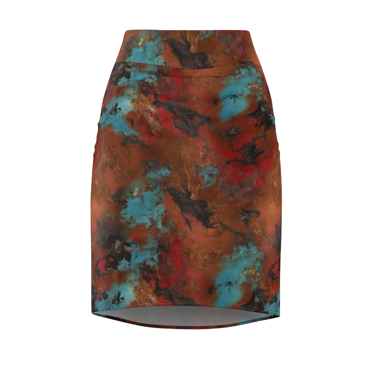 Ashen Reef on Pencil Skirt — Front