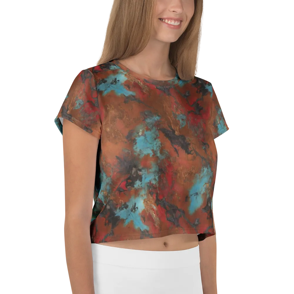 Ashen Reef on Crop Tee — Right