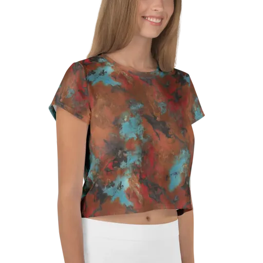 Ashen Reef on a Crop Tee