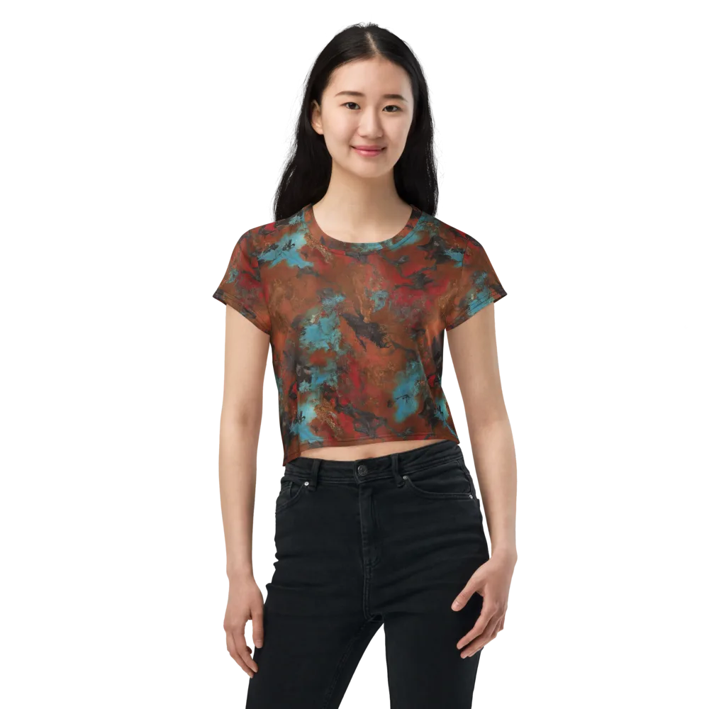Ashen Reef on Crop Tee — Front