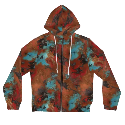 Ashen Reef on a Women's Full-Zip Hoodie
