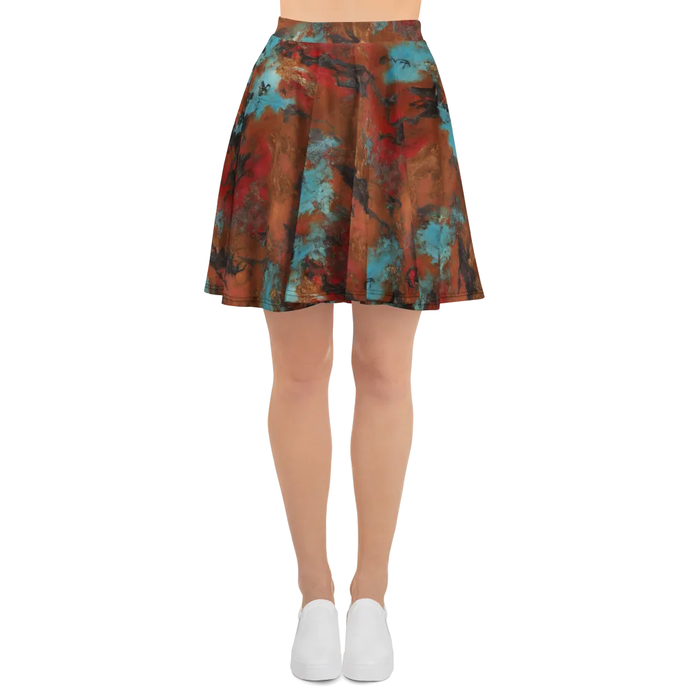 Ashen Reef on Skater Skirt — Front