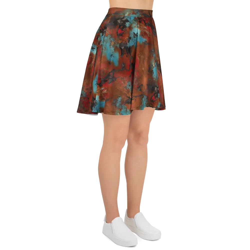 Ashen Reef on Skater Skirt — Right