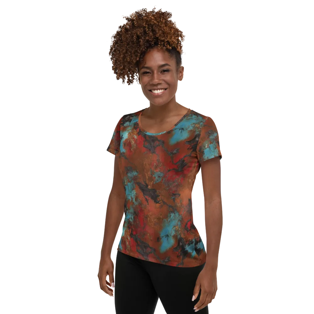 Ashen Reef on Women's Athletic T-Shirt — Left
