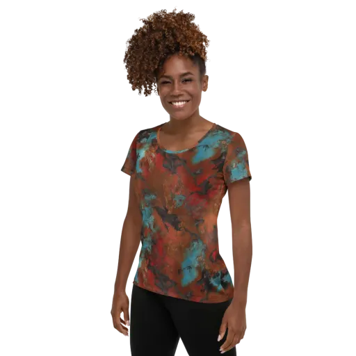 Ashen Reef on a Women's Athletic T-Shirt