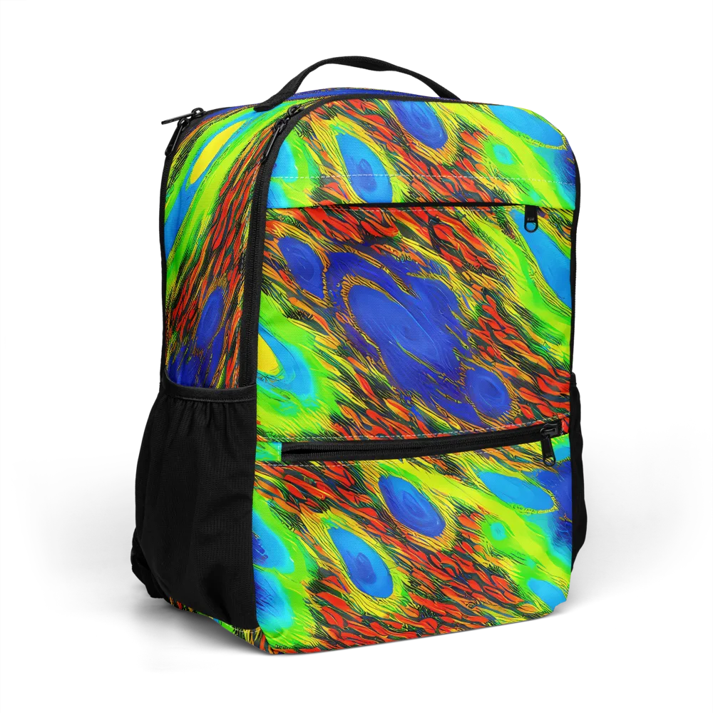 Vibrant Veinwork on Utility Backpack — Right Front