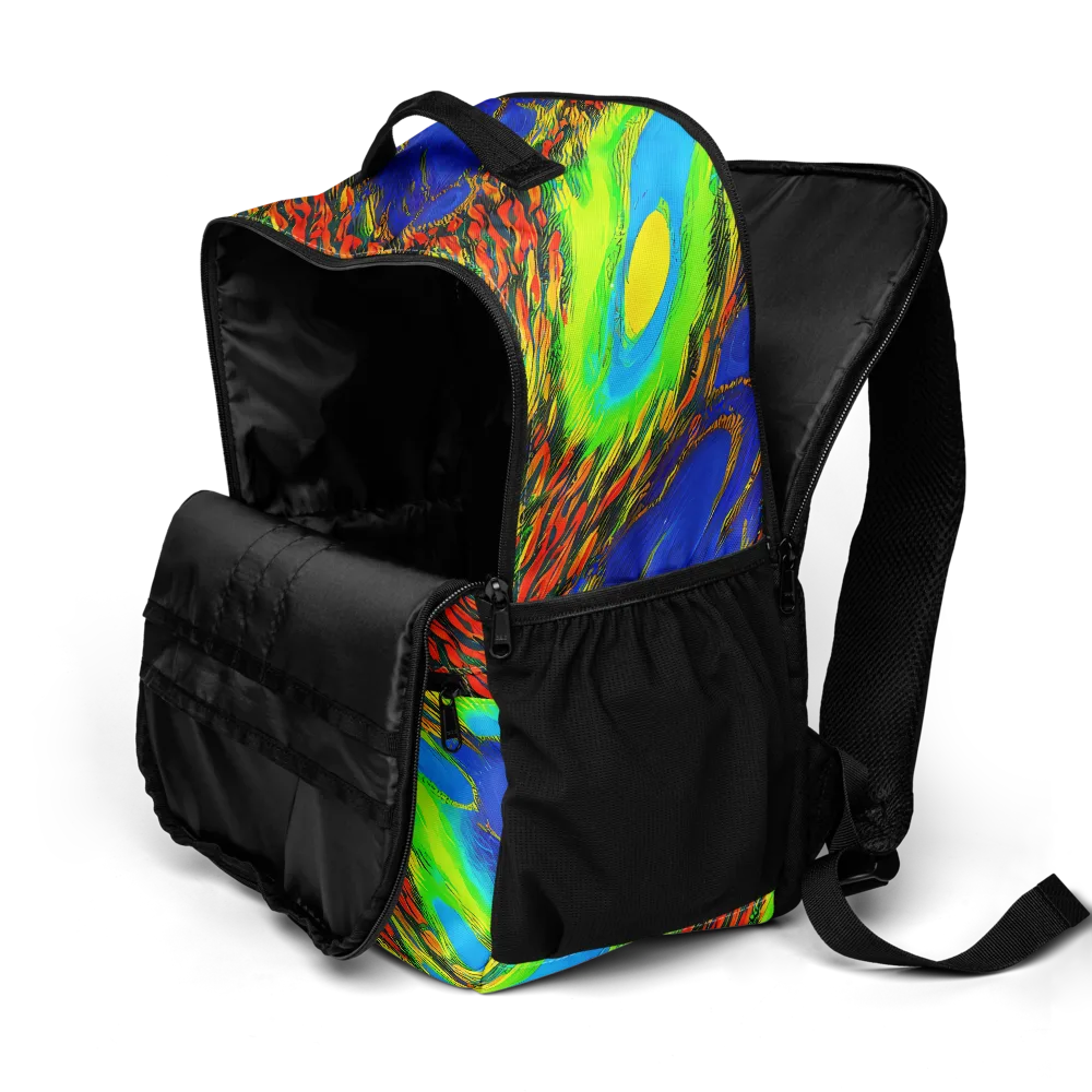 Vibrant Veinwork on Utility Backpack — Product details 2