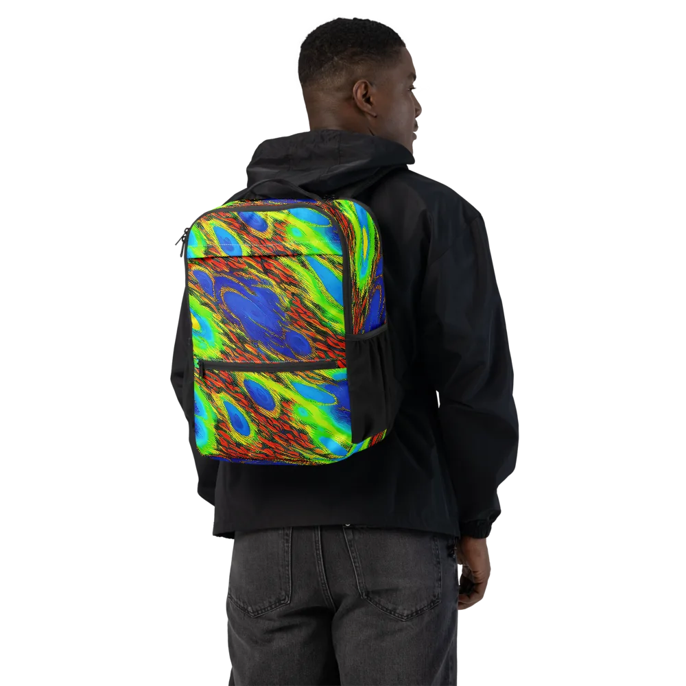 Vibrant Veinwork on Utility Backpack — Back