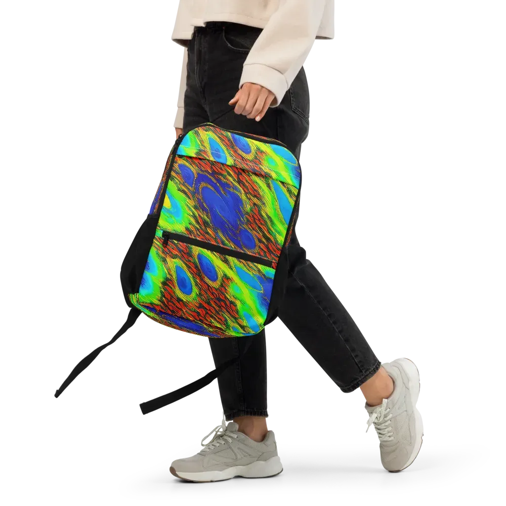 Vibrant Veinwork on Utility Backpack — Front