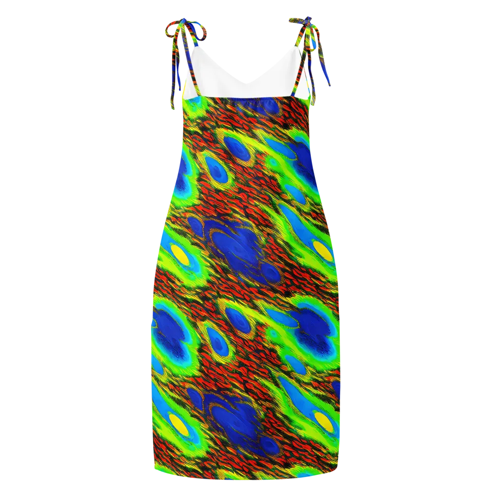 Vibrant Veinwork on Slip Dress — Back