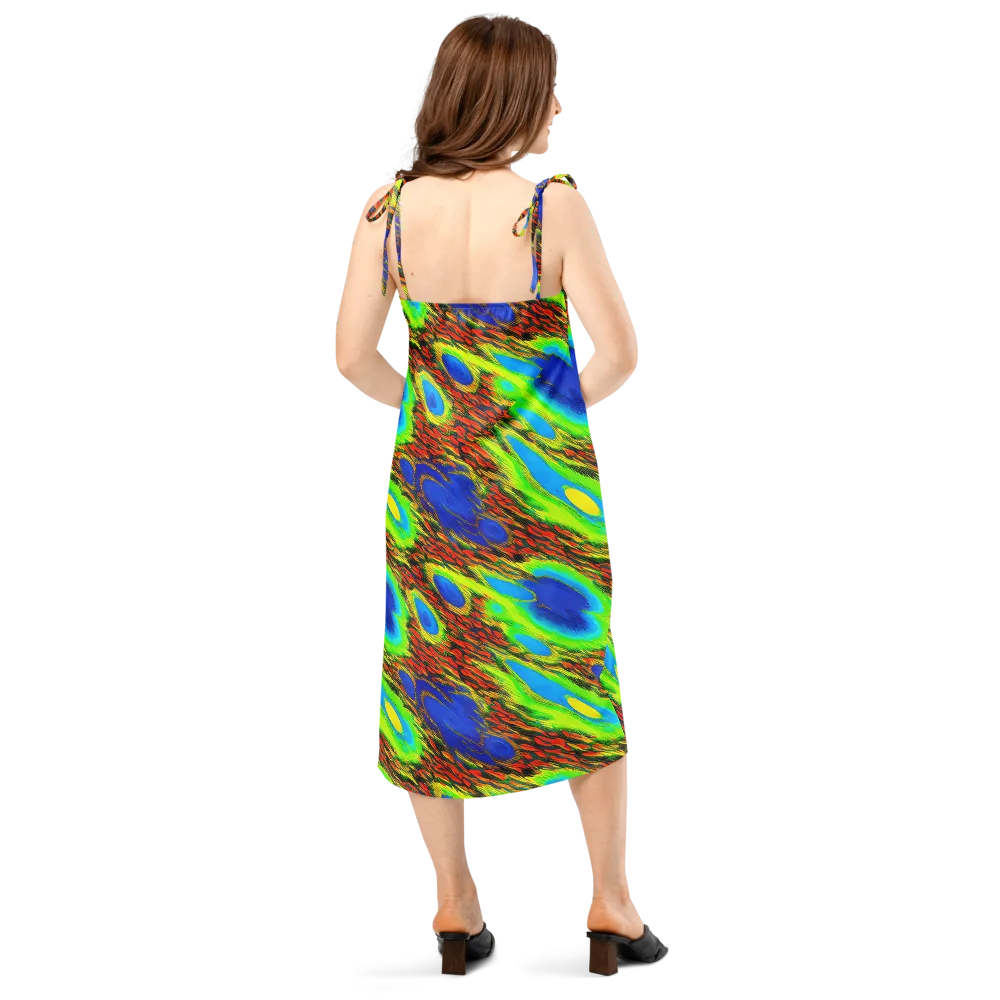 Vibrant Veinwork on Slip Dress — Back