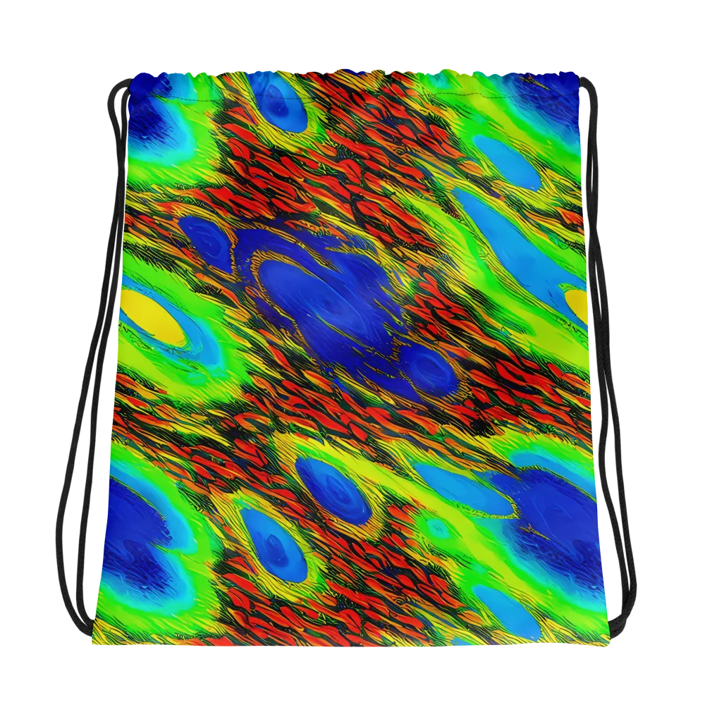 Vibrant Veinwork on Drawstring Bag — Photo