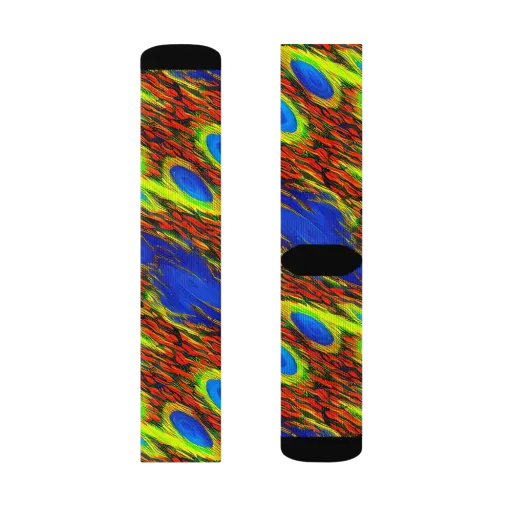 Vibrant Veinwork on a Socks