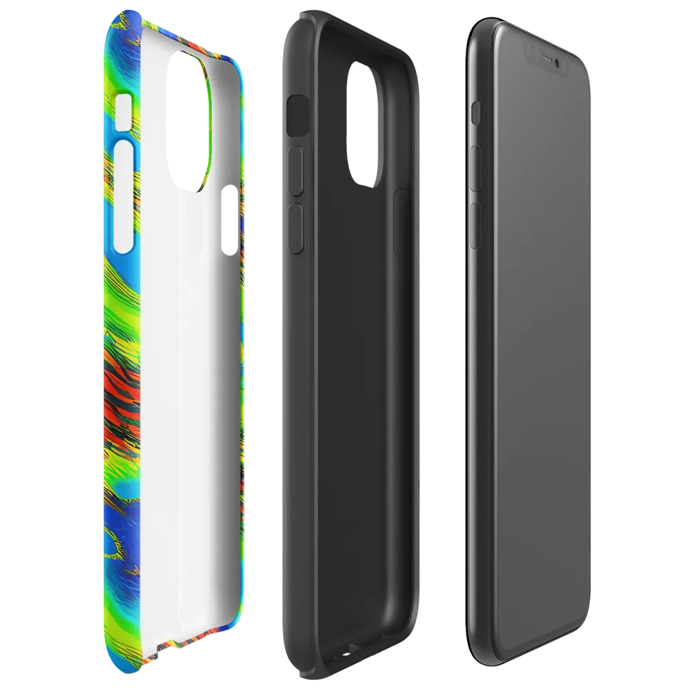 Vibrant Veinwork on Tough Case for iPhone® — Right