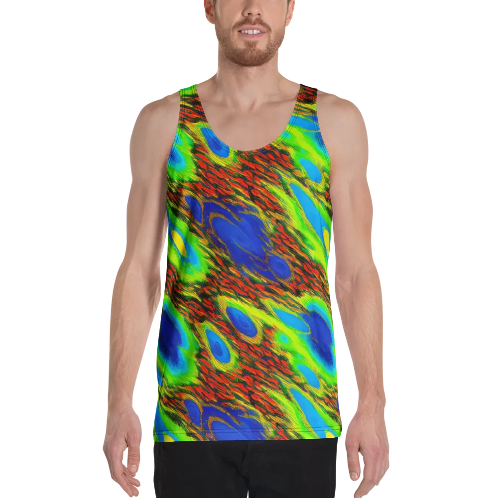 Vibrant Veinwork on Men's Tank Top — Front