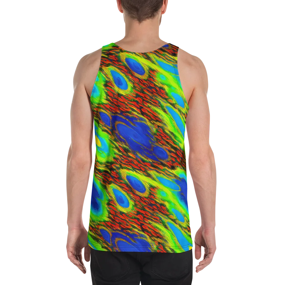 Vibrant Veinwork on Men's Tank Top — Back