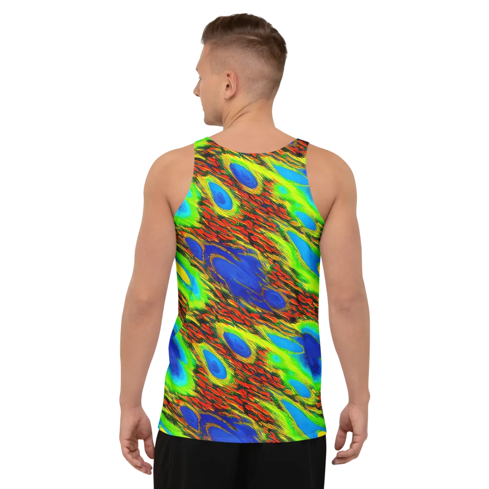 Vibrant Veinwork on Men's Tank Top — Back
