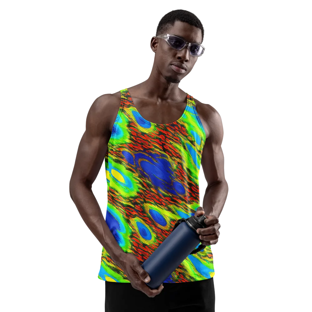 Vibrant Veinwork on Men's Tank Top — Front