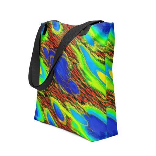 Vibrant Veinwork on a Tote Bag