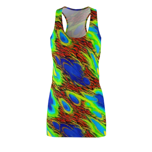 Vibrant Veinwork on a Racerback Dress