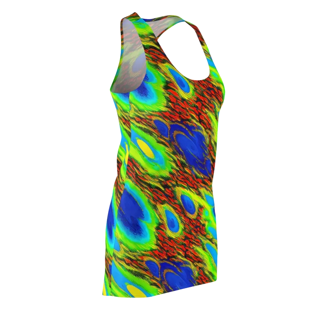 Vibrant Veinwork on Racerback Dress — Front Side