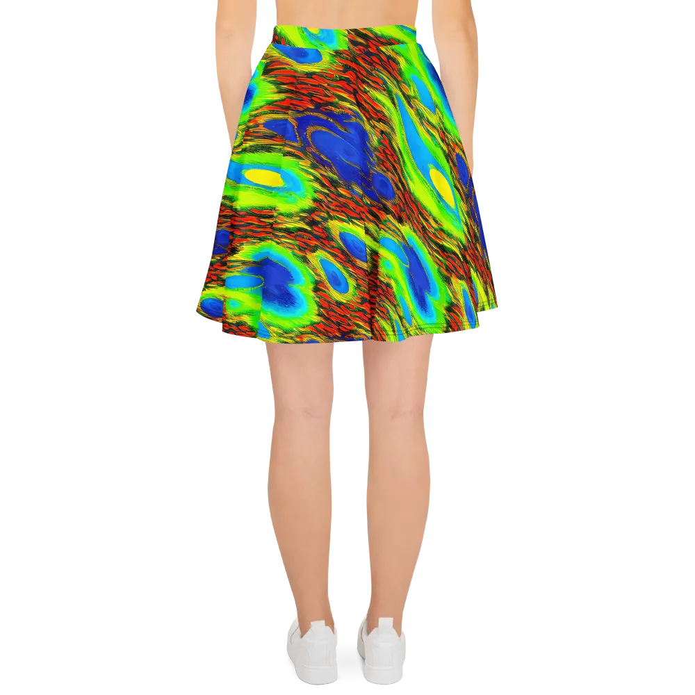 Vibrant Veinwork on Skater Skirt — Back