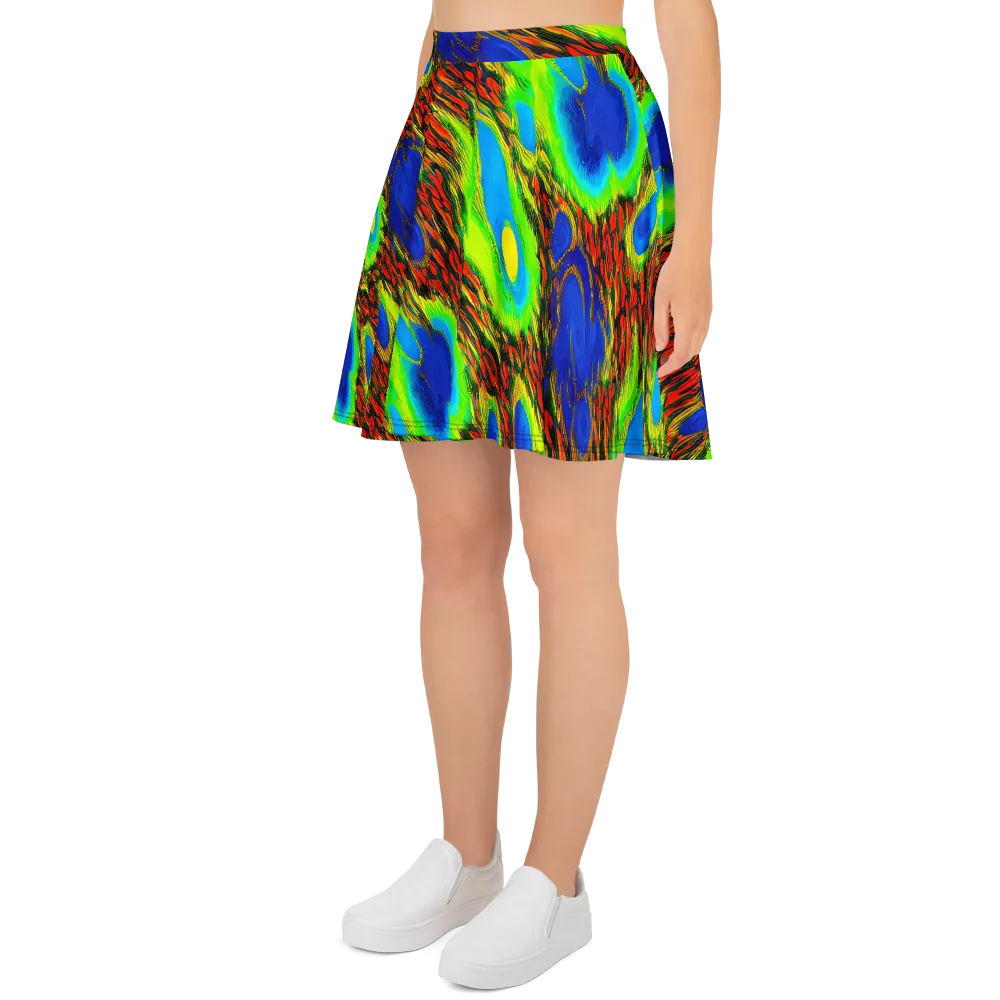 Vibrant Veinwork on Skater Skirt — Left