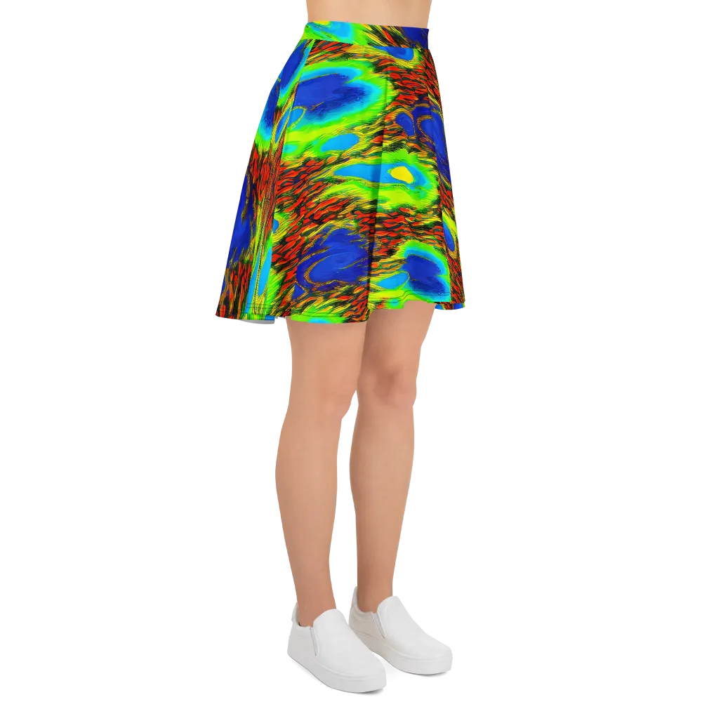 Vibrant Veinwork on Skater Skirt — Right