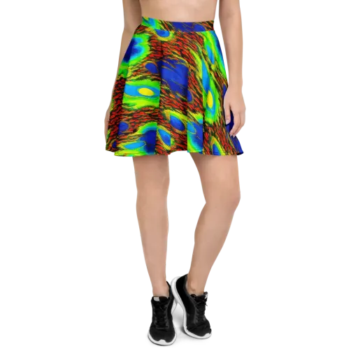 Vibrant Veinwork on a Skater Skirt