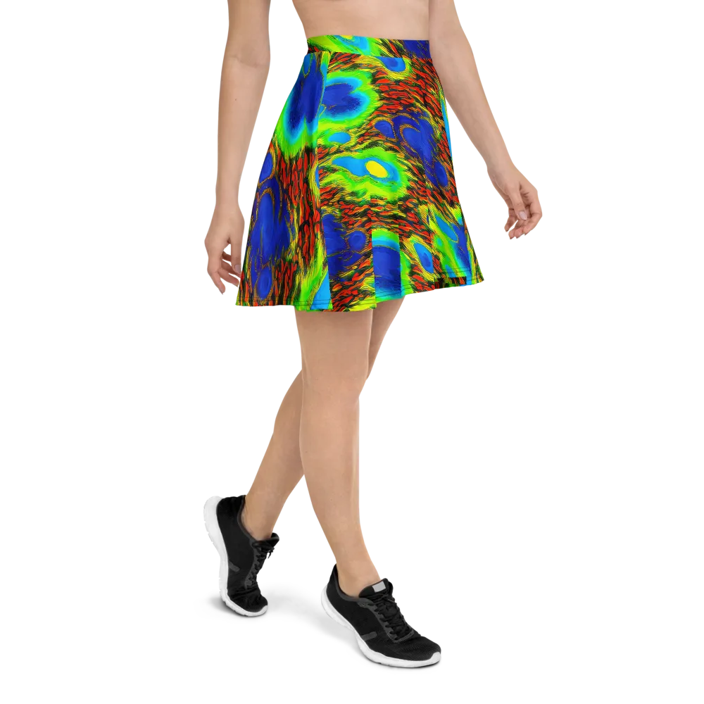 Vibrant Veinwork on Skater Skirt — Right