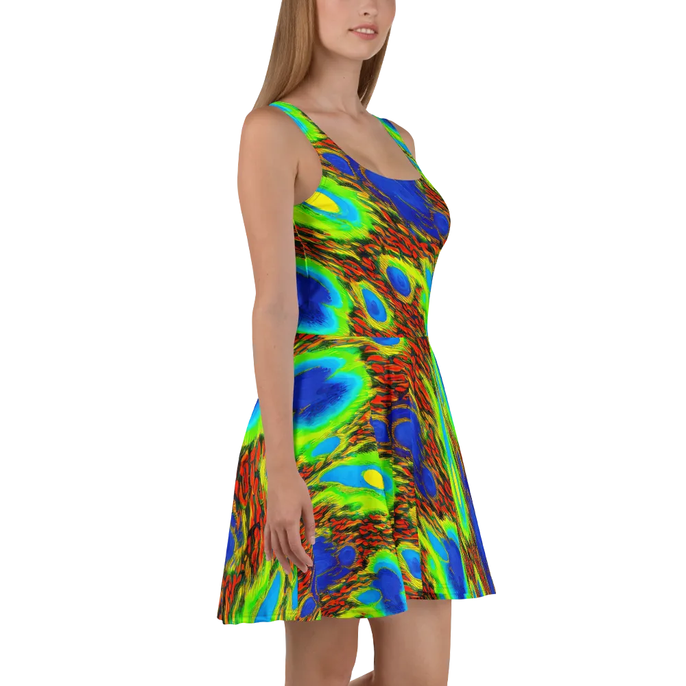 Vibrant Veinwork on Skater Dress — Right