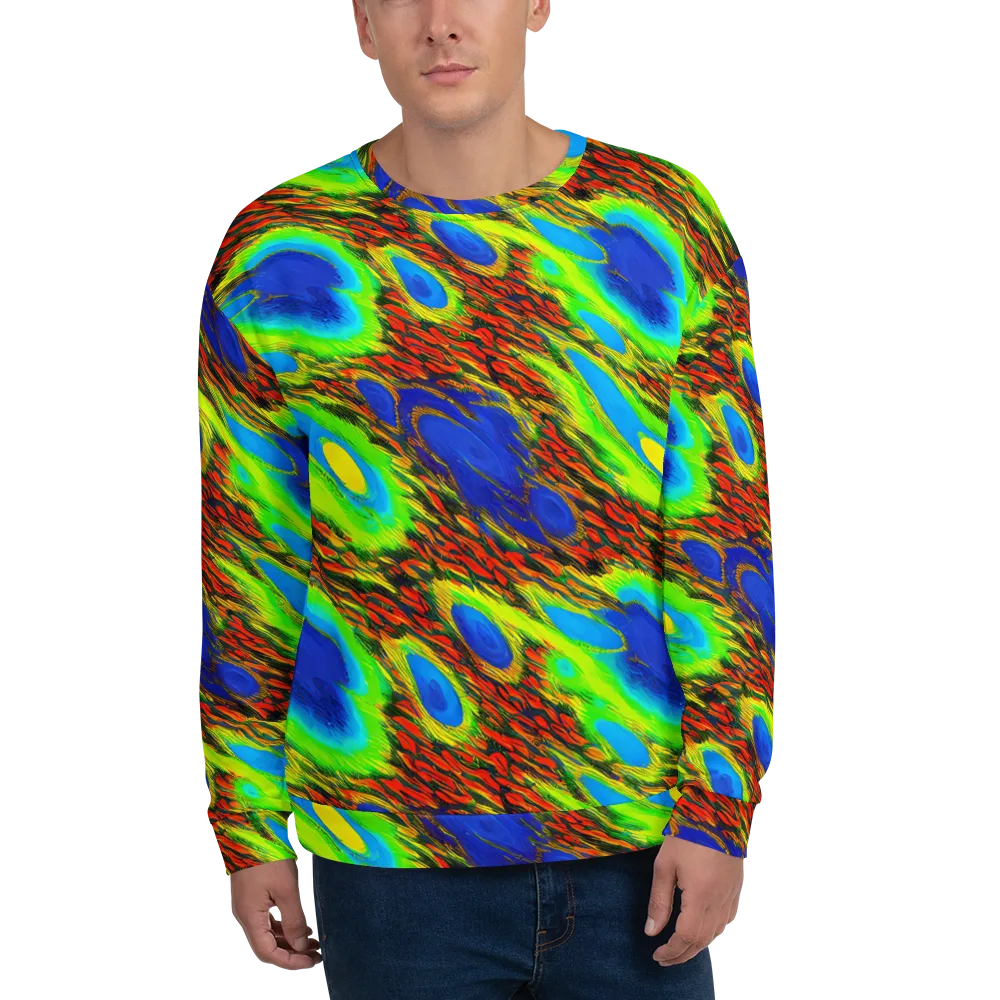 Vibrant Veinwork on Sweatshirt — Front
