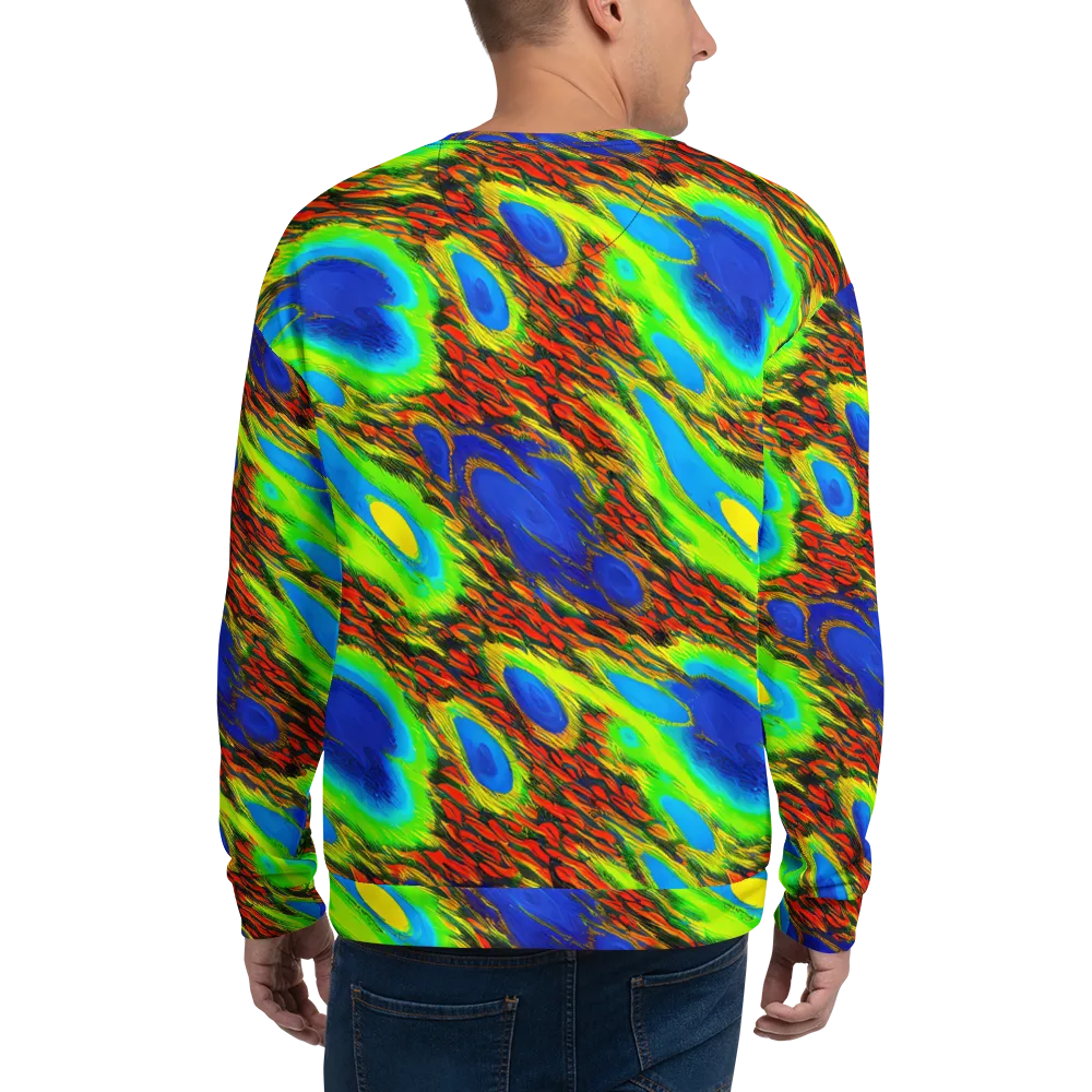 Vibrant Veinwork on Sweatshirt — Back