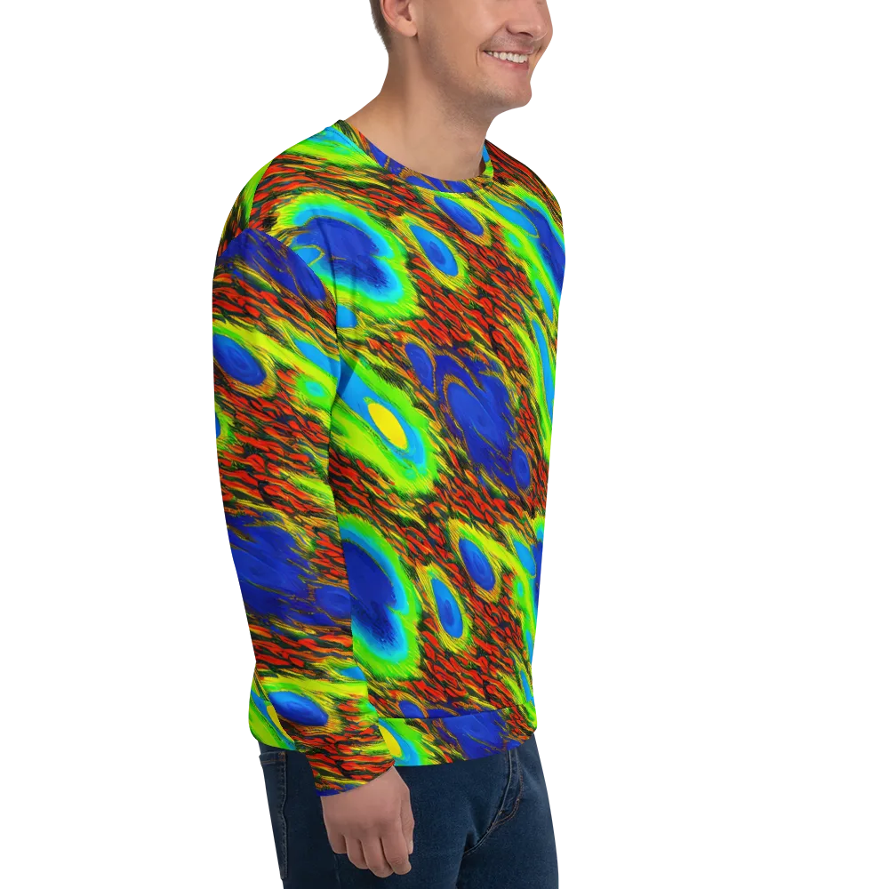 Vibrant Veinwork on Sweatshirt — Right Front